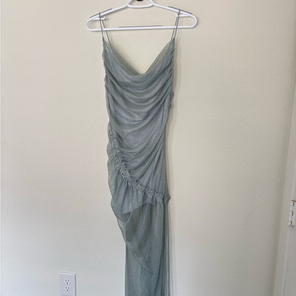 Fashion Nova Asymmetrical Gray Dress